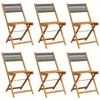 Image de vidaXL Chaises pliantes 6 pièces en bois d'acacia massif gris
