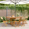 Image de vidaXL Chaises de jardin pliantes lot de 6 beige bois d'acacia massif
