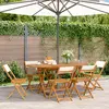 Image de vidaXL Chaises de jardin pliantes lot de 6 tissu et bois massif