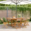 Image de vidaXL Chaises de jardin pliantes lot de 6 taupe tissu et bois massif