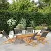 Image de vidaXL Chaises de jardin pliables lot de 6 gris bois d'acacia massif