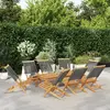 Image de vidaXL Chaises de jardin pliables lot de 8 gris bois d'acacia massif