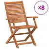 Image de vidaXL Chaises de jardin pliantes lot de 8 57x66x95 cm bois d'acacia