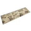Image de vidaXL Tapis de cuisine lavable imprimé café marron 45x150 cm velours