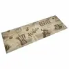 Image de vidaXL Tapis de cuisine lavable imprimé café marron 60x180 cm velours