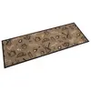 Image de vidaXL Tapis de cuisine lavable imprimé Morning brun 60x180 cm velours