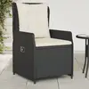 Image de vidaXL Chaises inclinables de jardin lot de 2 noir résine tressée