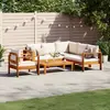 Image de vidaXL Salon de jardin avec coussins 5 pcs Bois d'acacia solide