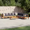 Image de vidaXL Salon de jardin avec coussins 6 pcs bois d'acacia solide