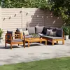 Image de vidaXL Salon de jardin avec coussins 5 pcs Bois d'acacia solide