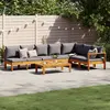 Image de vidaXL Salon de jardin avec coussins 5 pcs Bois d'acacia solide