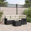 Image de vidaXL Salon de jardin 5 pcs avec coussins noir résine tressée