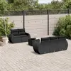 Image de vidaXL Salon de jardin 6 pcs avec coussins noir résine tressée