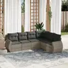 Image de vidaXL Salon de jardin 6 pcs avec coussins gris clair résine tressée