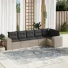 Image de vidaXL Salon de jardin 6 pcs avec coussins gris clair résine tressée