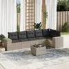 Image de vidaXL Salon de jardin avec coussins 7 pcs gris clair résine tressée