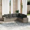 Image de vidaXL Salon de jardin 6 pcs avec coussins gris clair résine tressée
