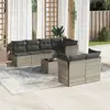 Image de vidaXL Salon de jardin 8 pcs avec coussins gris clair résine tressée