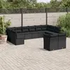 Image de vidaXL Salon de jardin 12 pcs avec coussins noir résine tressée