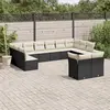 Image de vidaXL Salon de jardin 12 pcs avec coussins noir résine tressée