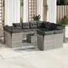 Image de vidaXL Salon de jardin avec coussins 12 pcs gris clair résine tressée