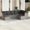 Image de vidaXL Salon de jardin 9 pcs avec coussins gris clair résine tressée