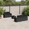 Image de vidaXL Salon de jardin 6 pcs avec coussins noir résine tressée