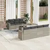 Image de vidaXL Salon de jardin 8 pcs avec coussins gris clair résine tressée