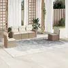Image de vidaXL Salon de jardin avec coussins 5 pcs beige résine tressée