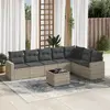 Image de vidaXL Salon de jardin 8 pcs avec coussins gris clair résine tressée
