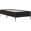 Image de vidaXL Bedframe bewerkt hout en metaal zwart 75x190 cm