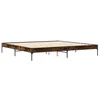 Image de vidaXL Cadre de lit sans matelas chêne fumé 200x200 cm