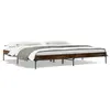Image de vidaXL Cadre de lit sans matelas chêne fumé 200x200 cm