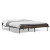 Image de vidaXL Cadre de lit sans matelas chêne marron 140x200 cm