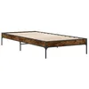 Image de vidaXL Cadre de lit sans matelas chêne fumé 90x200 cm