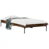 Image de vidaXL Cadre de lit sans matelas chêne fumé 90x200 cm