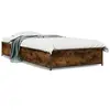 Image de vidaXL Cadre de lit sans matelas chêne fumé 75x190 cm