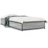 Image de vidaXL Cadre de lit sans matelas sonoma gris 75x190 cm