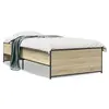 Image de vidaXL Cadre de lit sans matelas chêne sonoma 90x200 cm