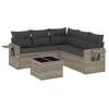 Image de vidaXL Salon de jardin 6 pcs avec coussins gris clair résine tressée