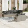 Image de vidaXL Salon de jardin 8 pcs avec coussins gris clair résine tressée