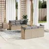 Image de vidaXL Salon de jardin avec coussins 7pcs mélange beige résine tressée