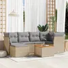Image de vidaXL Salon de jardin avec coussins 7pcs mélange beige résine tressée