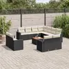 Image de vidaXL Salon de jardin 12 pcs avec coussins noir résine tressée