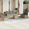 Image de vidaXL Salon de jardin avec coussins 8pcs mélange beige résine tressée