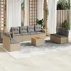 Image de vidaXL Salon de jardin avec coussins 9pcs mélange beige résine tressée