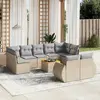 Image de vidaXL Salon de jardin avec coussins 10 pcs beige résine tressée