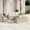 Image de vidaXL Salon de jardin avec coussins 9 pcs beige résine tressée