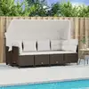 Image de vidaXL Salon de jardin avec coussins 5 pcs marron résine tressée
