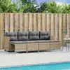Image de vidaXL Salon de jardin avec coussins 5 pcs beige résine tressée